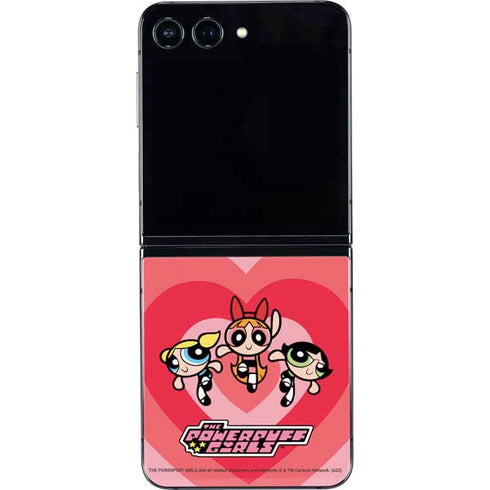 Cartoon Network Powerpuff Girls Hearts Galaxy Z Flip5 5G Skin